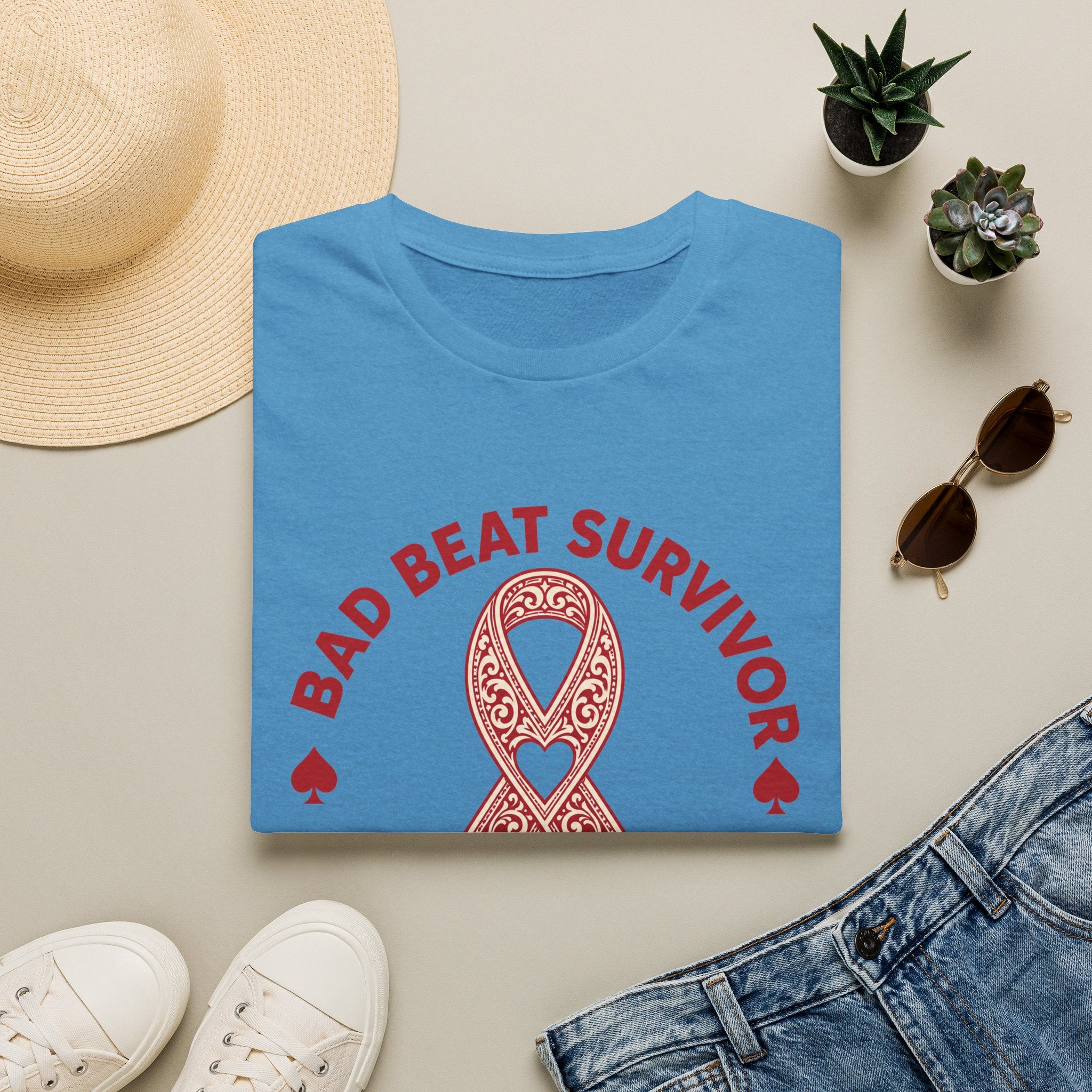 Bad Beat Survivor Ribbon T-Shirt