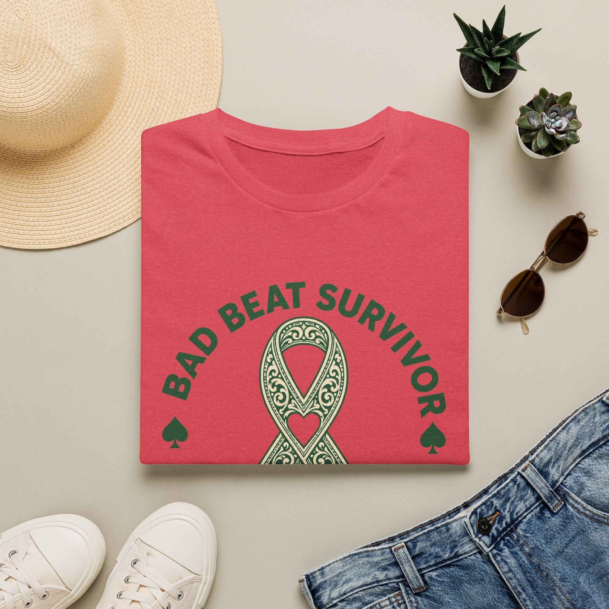 Bad Beat Survivor Ribbon T-Shirt