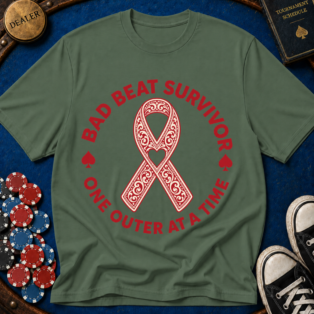 Bad Beat Survivor Ribbon T-Shirt
