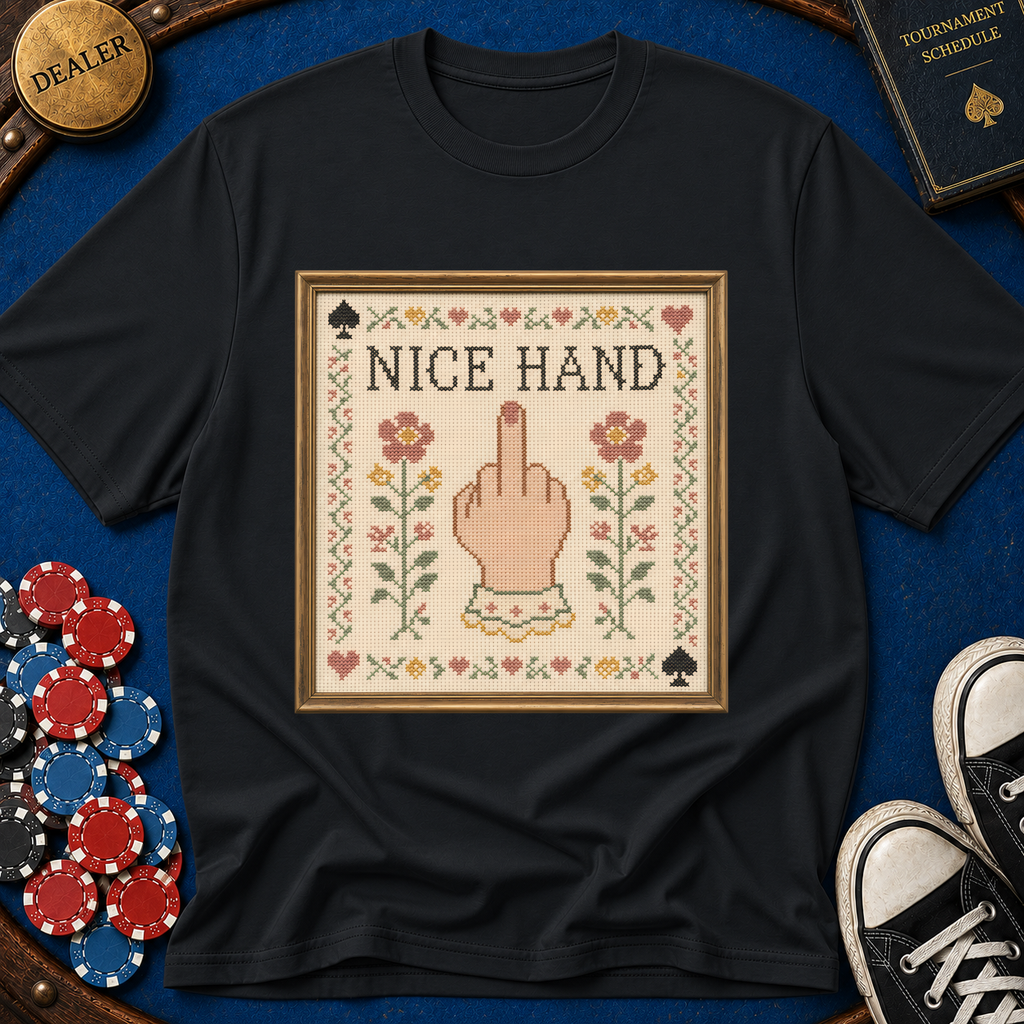 Nice Hand Cross-Stitch T-Shirt