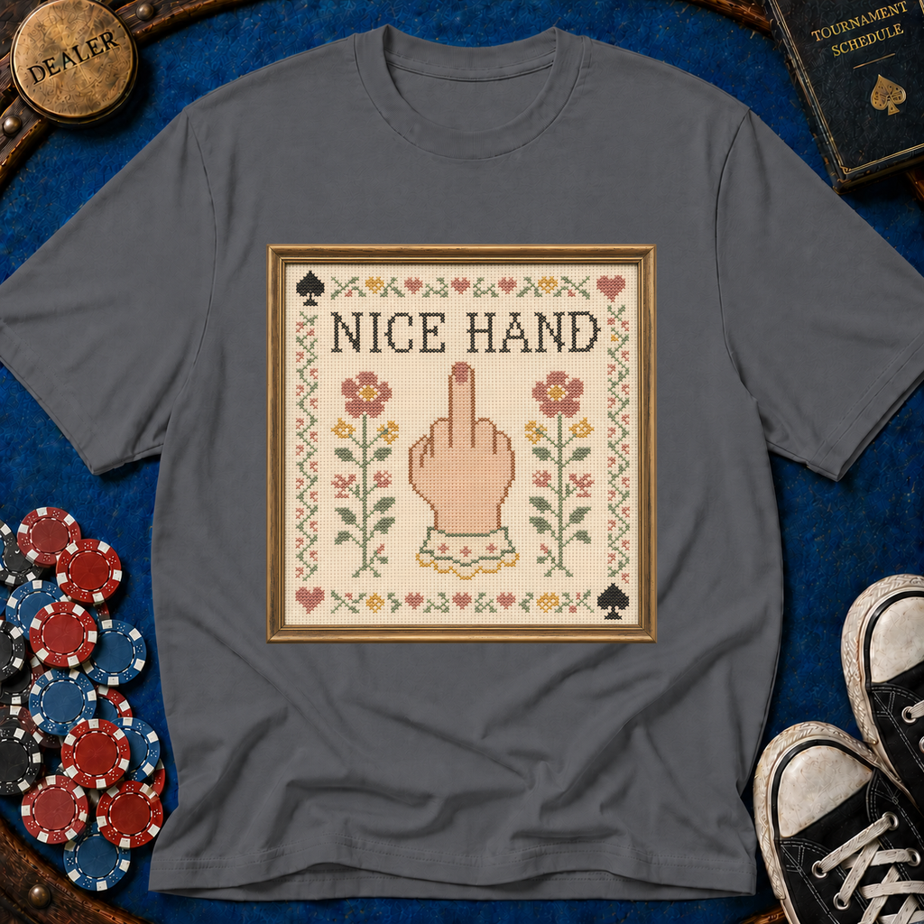 Nice Hand Cross-Stitch T-Shirt