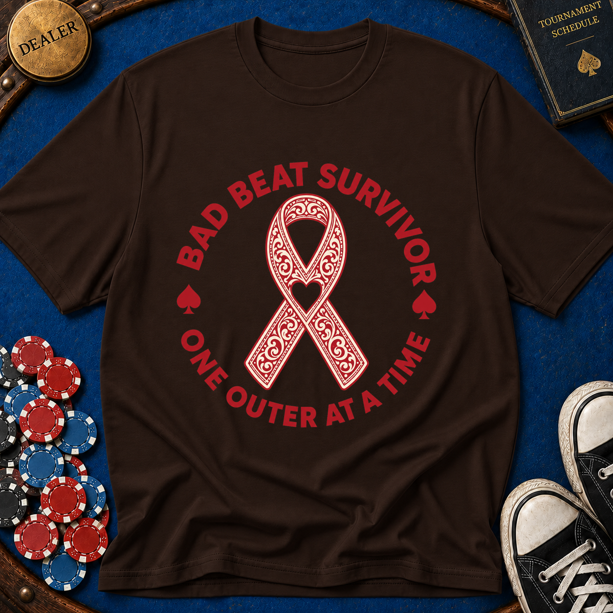 Bad Beat Survivor Ribbon T-Shirt