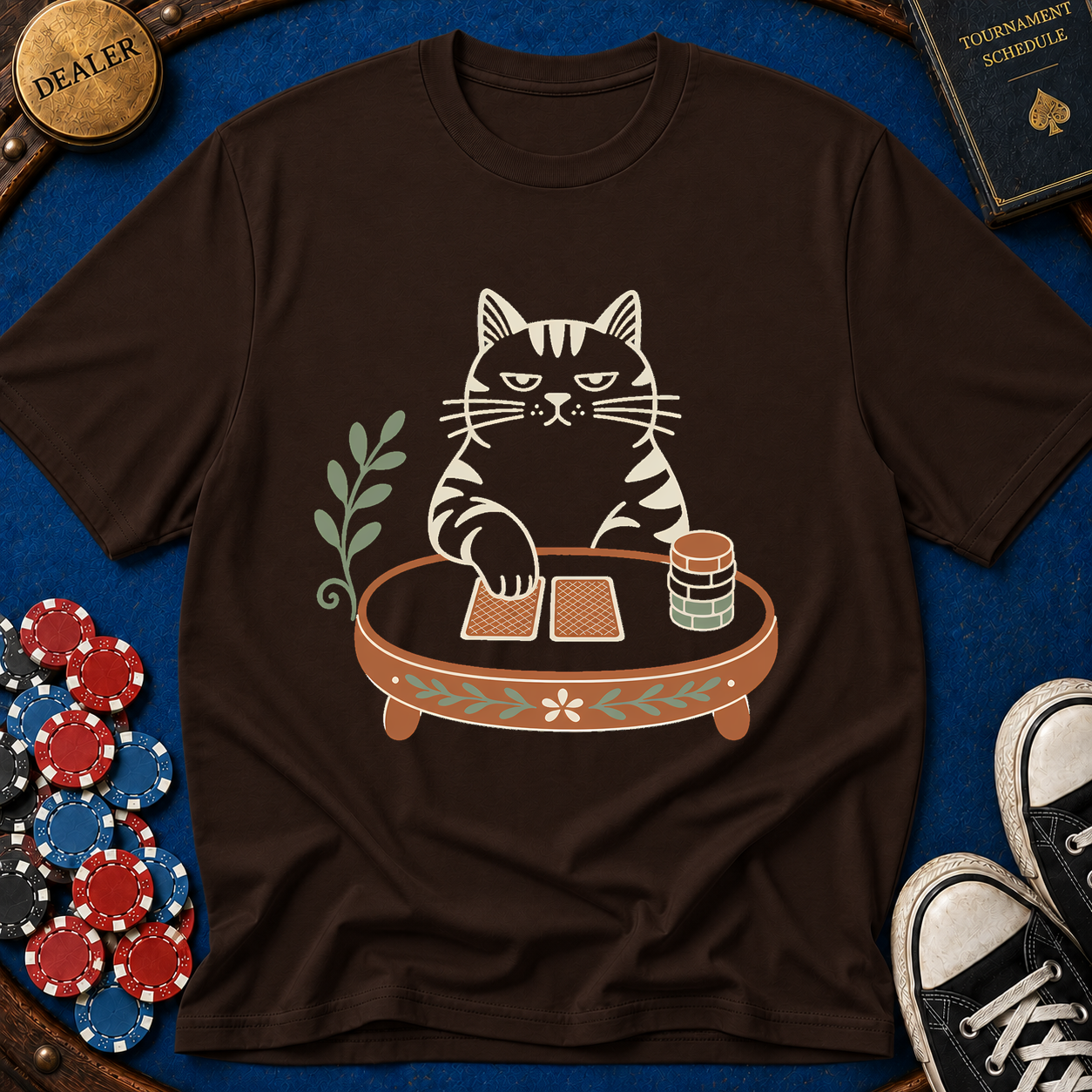 House Cat Poker Face T-Shirt