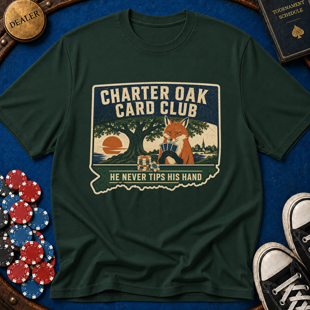 Connecticut Charter Oak Card Club T-Shirt