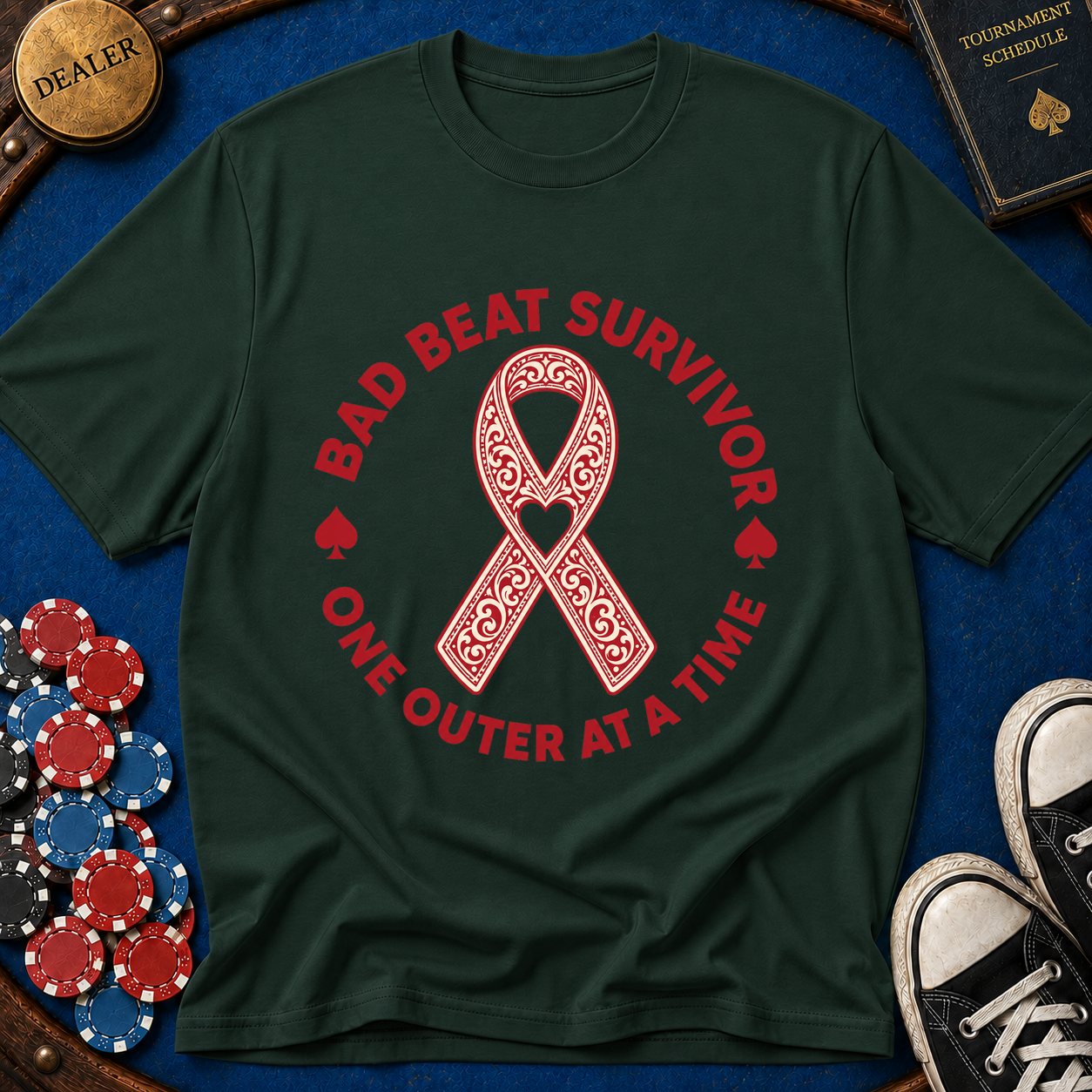 Bad Beat Survivor Ribbon T-Shirt