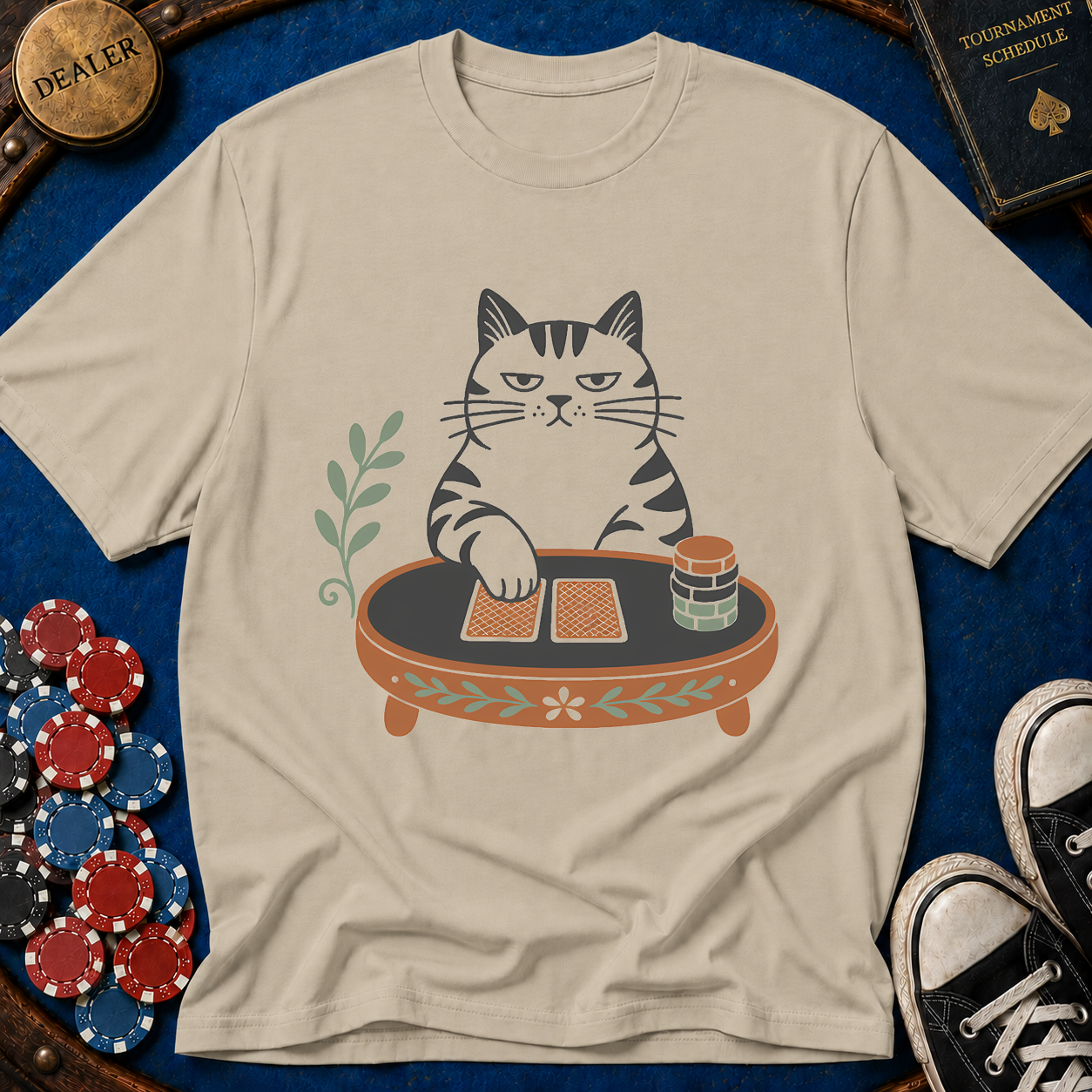 House Cat Poker Face T-Shirt