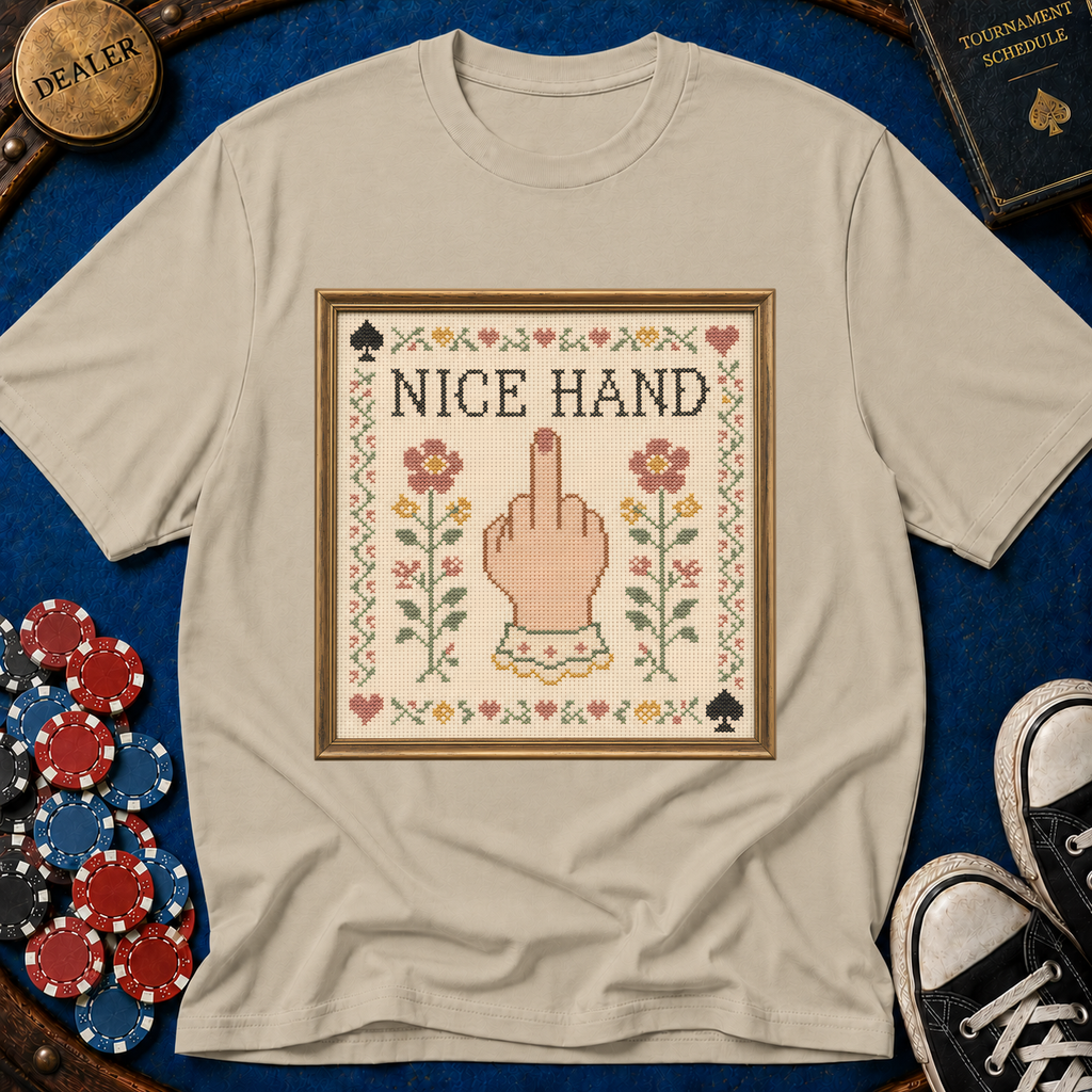Nice Hand Cross-Stitch T-Shirt