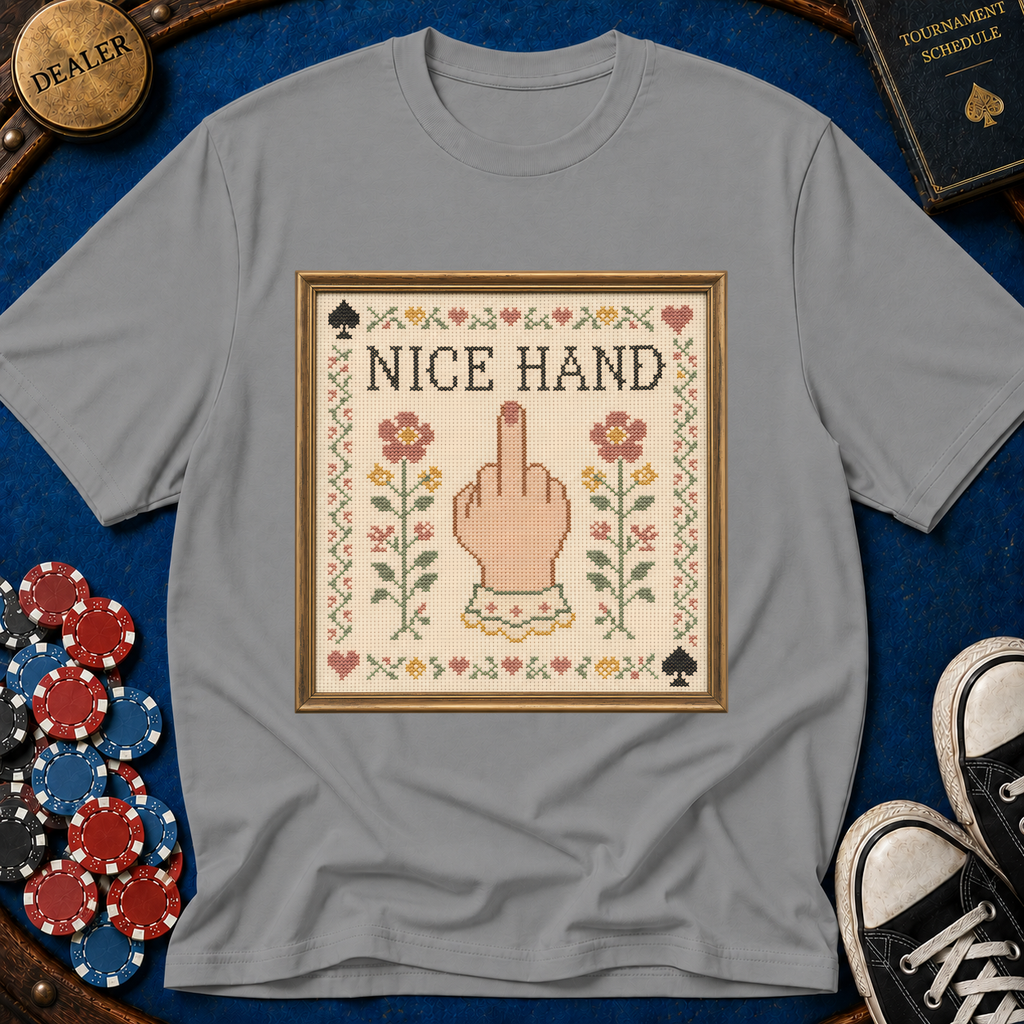 Nice Hand Cross-Stitch T-Shirt