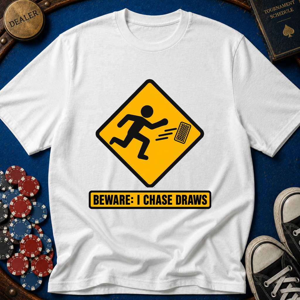 Beware: I Chase Draws (Road Sign) T-Shirt